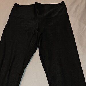 Women's Shiny Black Leggings Small